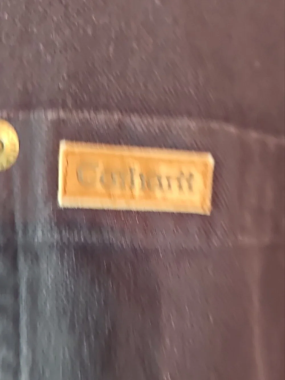 Carhartt Men's Dark Blue Button-Up Flannel Linned Work Jacket